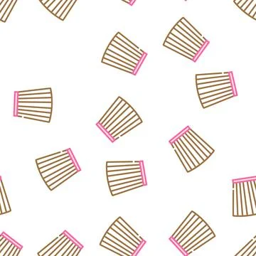 Box pleat skirt vector seamless pattern Illustrazione stock