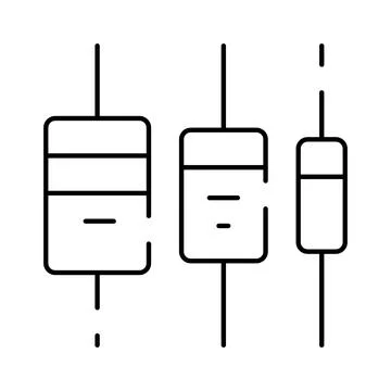 Box plot chart representing data distribution analysis Stock Illustration
