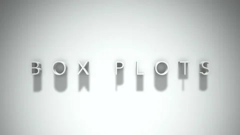 Box Plots 3D title animation with shadows on a white background Video stock 296526615