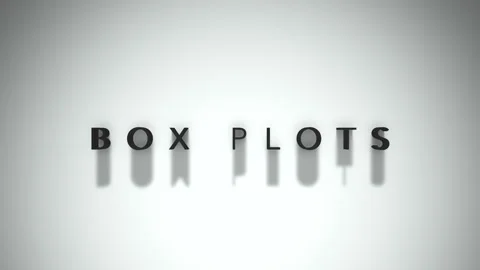 Box Plots 3D title animation matte black text on a white background Video stock 300715892
