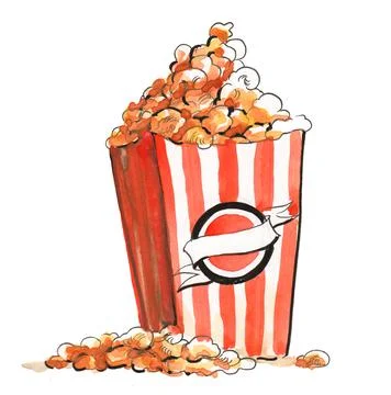 Box of popcorn Illustrazione stock