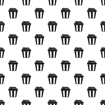Box of popcorn pattern, simple style Stock Illustration