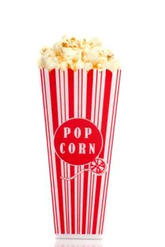 Box of popcorn Stock Photos