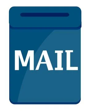 Box postal blue Stock Illustration
