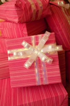 Box of presents for holiday Stock Photos