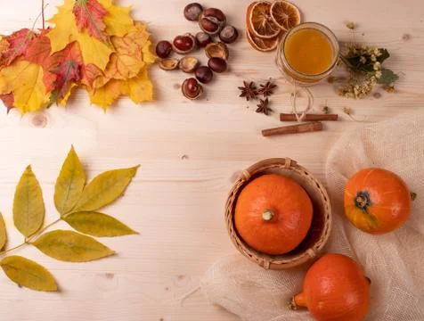 A box of pumpkins Stock Photos