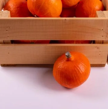 A box of pumpkins Stock Photos