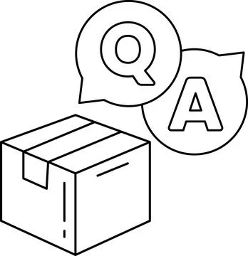 A box with a Q and A on it Stock Illustration
