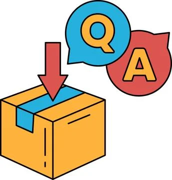 A box with a question mark on it Stock Illustration