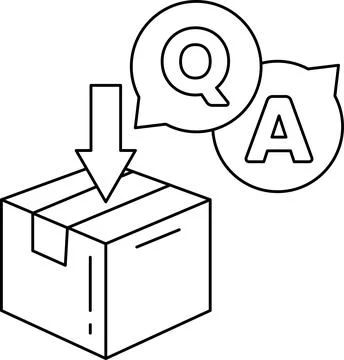 A box with a question mark on it Stock Illustration