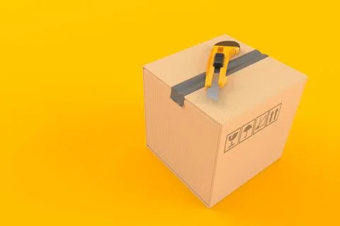 Box with razor blade 库存插图