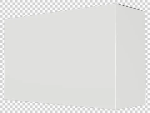 Box Realistic 3D Rendering Mockup Template Stock Illustration