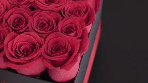Box of Red Roses 库存影片 76473461