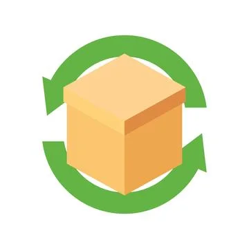 Box return arrows icon. Vector Stock Illustration