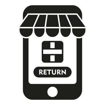 Box return icon simple vector. Parcel delivery Stock Illustration