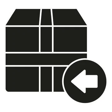 Box return icon simple vector. Cargo package Stock Illustration