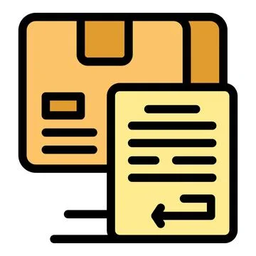 Box return icon vector flat Stock Illustration