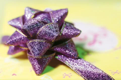 Box with ribbon Stock Photos