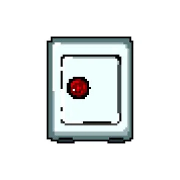 Box safe game pixel art vector illustration Stock Illustration