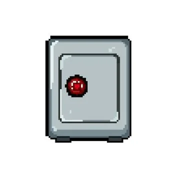 Box safe pixel art vector illustration sign color 스톡 일러스트