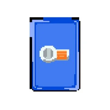 Box safe pixel art vector illustration Stock Illustration