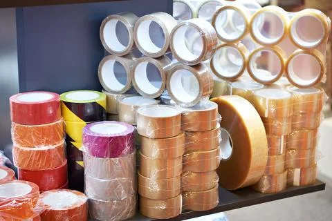 Box sealing tape Stock Photos