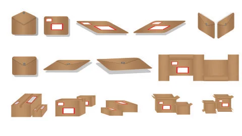 Box send Stock Illustration