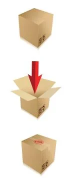 Box sequence illustration design over a white background Stock Illustration