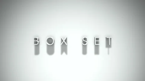 Box set 3D title animation with shadows on a white background Stock Footage 297670770