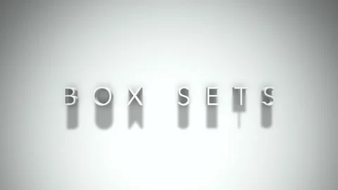 Box sets 3D title animation with shadows on a white background Stock Footage 297671662