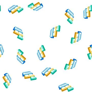 Box sets isometric icon seamless pattern color Stock Illustration