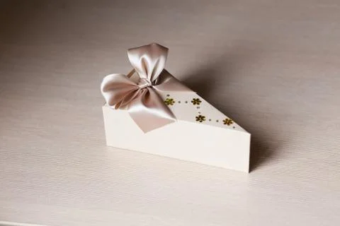 Box-shaped piece of cake Stock Photos