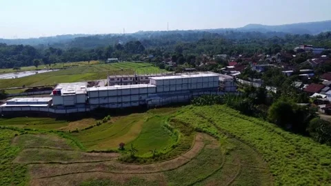 Box-shaped (square or cube) building construction Stock Footage 338398621