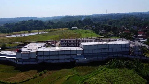 Box-shaped (square or cube) building construction Stock Footage 338398683