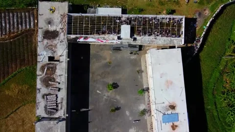 Box-shaped (square or cube) building construction Stock Footage 338524623