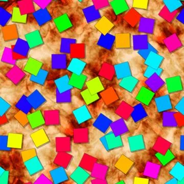 Box shapes with seamless generated texture background Stock Illustration