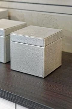 Box at shelf Stock Photos