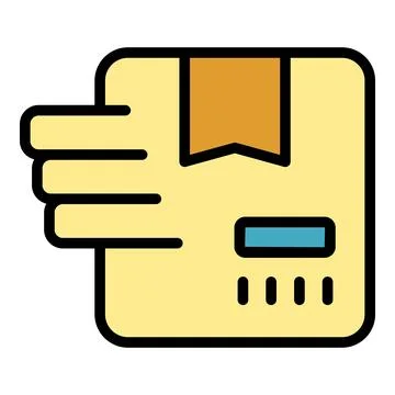 Box shipping icon vector flat Illustrazione stock