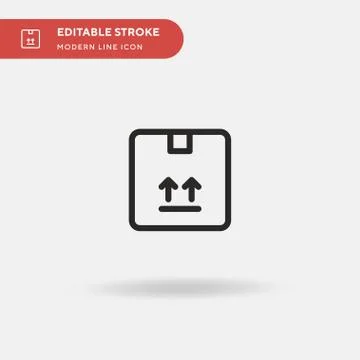 Box Simple vector icon. Illustration symbol design template for web mobile UI Stock Illustration