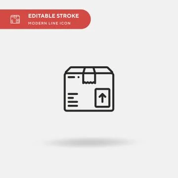 Box Simple vector icon. Illustration symbol design template for web mobile UI Stock Illustration