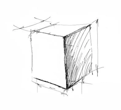 Box sketch Stock Illustration