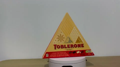 A box of small toblerone chocolate with different flavor Stock-Footage 222802992