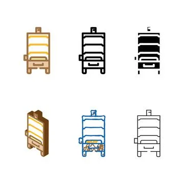 Box smoker color icon vector series Stock Illustration