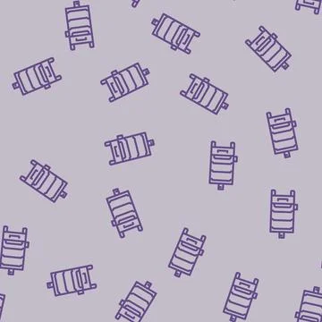 Box smoker line vector seamless pattern Stock Illustration