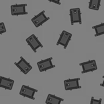 Box smoker vector seamless pattern Stock Illustration