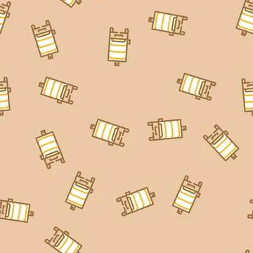 Box smoker vector seamless pattern Stock Illustration