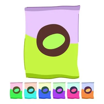 Box snack pack vector cartoon graphic Stock Illustration