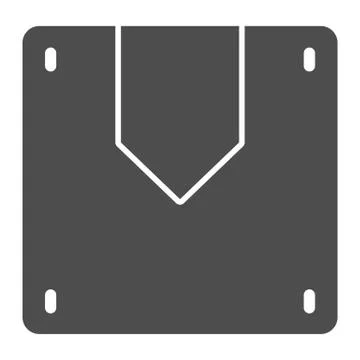 Box solid icon. Cargo vector illustration isolated on white. Package glyph style 스톡 일러스트