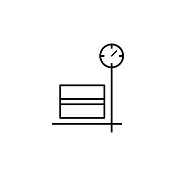 Box on storage scale cargo icon Stockillustratie