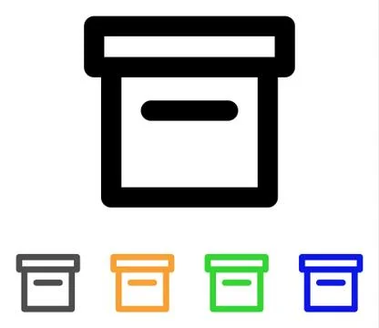 Box Stroke Icon Stock Illustration
